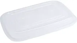 ABENA® Deckel für Take-away-Schale, PP, transparent 1999916777 , 1 Karton = 8 Packungen à 50 Stück, Maße: 14 x 11,5 x 1,5 cm