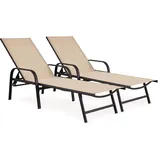 Habitat et Jardin Sonnenliege 2er-Set 0 x 0 x 0 cm Beige