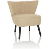 hjh living Cocktailsessel MANISO Polyester 66 x 50 x 73 cm Beige