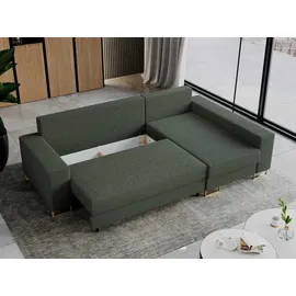 MKS Meble Eckcouch Boucle 2-Sitzer Grün