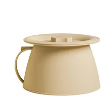 Chamber Pot With Lid -8.38in Bedside Urinal, Portable Bedpan With Handle, Urine Pot For Seniors | Commode Toilet For Men Women Adults Campers Drivers Hospital Home Car Camping