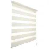 DécoProfi Duo-Doppelrollo ohne Bohren B: 60 cm, L:160 cm Natur/Beige Meliert I Mit Klemmfix/Klemmträger zur Montage I Doppel Rollo innen für Balkontüren und Fenster