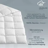 HÄUSSLING HOME Winter Daunendecke 155x220 cm | extra warme Winterdecke, Bettdecke Winter, Deutsche Manufaktur, 100% Daunen, auch für Allergiker g... - Weiß