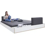 Müller SMALL LIVING Futonbett »MAUDE Bett«, Überlänge 210 cm weiß