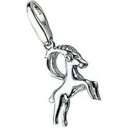 Giorgio Martello Milano Charm Sternzeichen Steinbock, Silber 925 Onesize Damen 