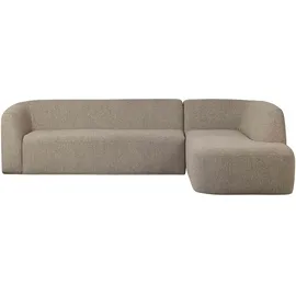 Woood Eckcouch Chenille 2-Sitzer Hellbraun