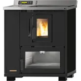Blaze Pelletofen »Küchenherd Devon«, 8 kW, Dauerbrand, optional WLAN fähig schwarz