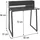 MCW Schreibtisch MCW-K69, Laptoptisch Bürotisch, 82x51cm 3D-Struktur, Metall MDF ~ schwarz
