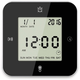 Technoline Quarzwecker mit Flip-Funktion, Uhrzeit, Temperatur, Datum, Alarm, Count-down