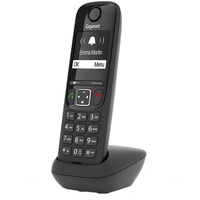 Gigaset AS690HX - DECT-Mobilteil mit Ladeschale – hochwertiges Schnurloses Telefon für Router und DECT-Basis - Fritzbox-kompatibel - kontrastreiches Display - brillante Audioqualität, schwarz