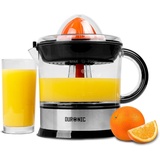 Duronic JE407 Elektrische Zitruspresse 2 Kegel, Orangenpresse hohe Saftgewinnung, Edelstahl Fruchtpresse mit Sieb, Citrus juicer, Orangensaftpresse Limetten-presse