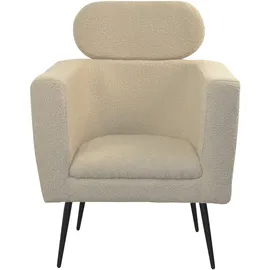 Hofmann Living And More Loungesessel Polyester 72 x 95 x 67 cm Beige höhenverstellbar