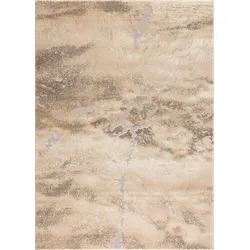 Teppich »Marmor«, rechteckig, Teppich in moderner Marmor Optik, Hoch Tief Effekt, flach, einfarbig, 74794069-1 natur 12 mm