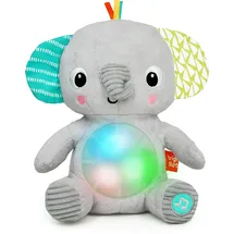 Bright Starts Bright Starts, Hug-a-Bye Baby Kuscheltier Elephant mit Lichtern, Melodien, unterschiedlichen Texturen und vielem mehr, Mehrfarbig