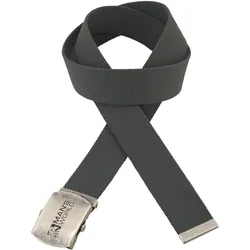 Stoffgürtel MAN'S WORLD, Damen, Gr. 95, grau (grau grün), Materialmix, unifarben, casual,klassisch,sportlich, Gürtel, Mit Koppelschließe, Textilbandgürtel