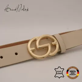 AnnaMatoni Damengürtel Leder beige 110