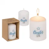 Out of the Blue Stumpenkerze 6 x 8 cm blau