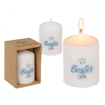 Out of the Blue Stumpenkerze 6 x 8 cm blau