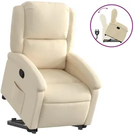 vidaXL Relaxsessel mit Aufstehhilfe Polyester 86,5 x 99,5 x 0 cm Creme