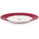 Pip Studio Love Birds Speiseteller 26,5 cm dunkelrot