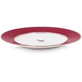 Pip Studio Love Birds Speiseteller 26,5 cm dunkelrot