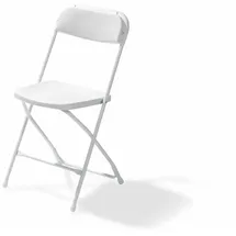 Essentials Budget Klappstuhl 43 x 45 x 80 cm weiß