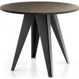 WFL GROUP Esstisch Dunkelgrau, Rund,Rund, 90x76x90 cm Esszimmer, Tische, Esstische