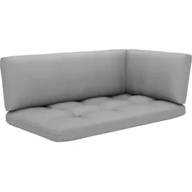 vidaXL Paletten Ecksofa Loungesofa weiß