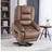 Homcom Fernsehsessel mit Aufstehhilfe Polyester 93 x 110 x 90 cm Braun elektrisch mit Liege-/Massagefunktion