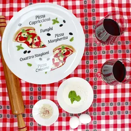 Mambocat 2er Set Variazione Pizzateller 30,5 cm mit Pizza- Ø Schrift-Dekor - 162066