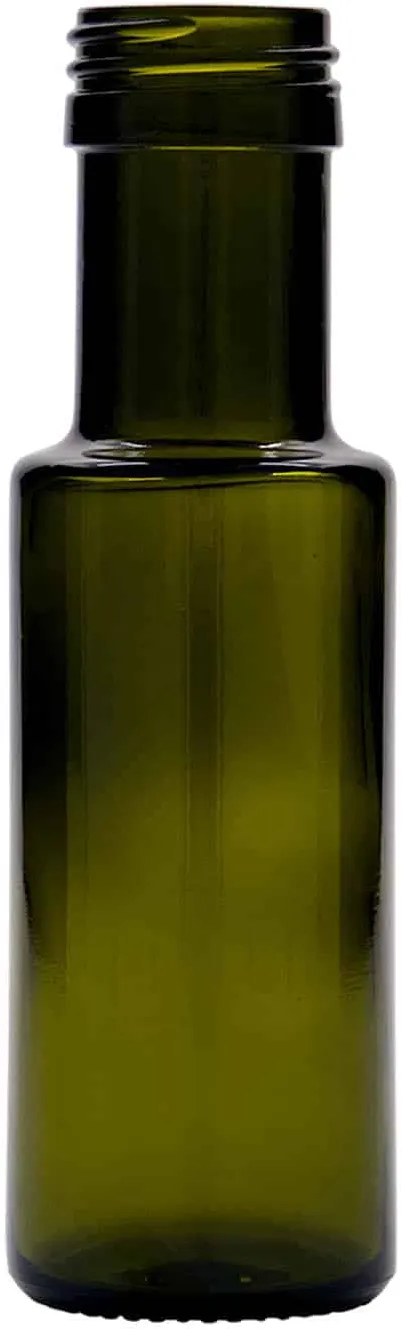 100 ml Bottiglia di vetro 'Dorica', verde antico, imboccatura: PP 31,5
