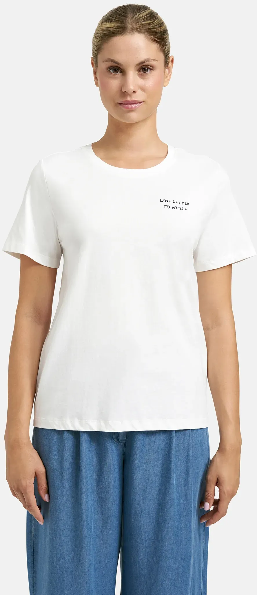 Rundhalsshirt SMITH & SOUL, Damen, Gr. L, sugar, Single Jersey, Material: 100% Baumwolle, bedruckt, regular fit normal, Rundhals, eingesetzt gerader Abschluss, Shirts Rundhalsshirt, aus Baumwolle