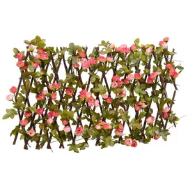 vidaXL Rankgitter mit Künstlichem Efeu 180 x 20 cm Rosa