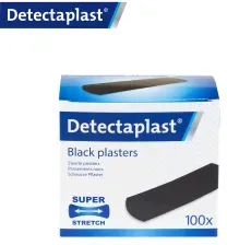Detectaplast Super Stretch black Pflaster 8641 , Maße 25 x 72 mm, 100 Stück