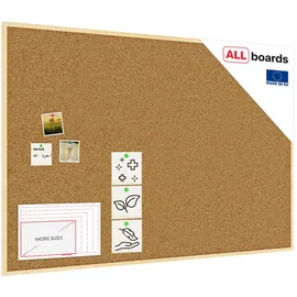 ALLboards Pinnwand mit Holz Rahmen 150x100cm Korktafel Korkwand Pinnwand Kork