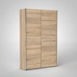 Pol-Power Schwebetürenschrank Fast 125 x 195 x 38 cm Eiche