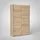 Pol-Power Schwebetürenschrank Fast 125 x 195 x 38 cm Eiche