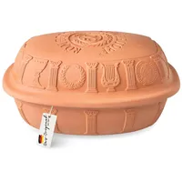 RÖMERTOPF Bräter 50 Jahre JUBILÄUM Bräter, 5 Liter, Keramik, Keramik (Set, Terracotta), antihaft rot