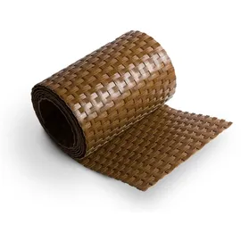 zaun|zu® Sichtschutzstreifen Rattan 255 x 1 cm Honigbraun
