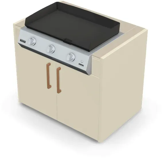 Brabura KC 100 Plancha Körper - Pietra Di Osso / Perle Blanche / Holzgriff
