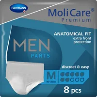 MoliCare Premium MEN PANTS, Diskrete Anwendung bei Inkontinenz speziell für Männer, 7 Tropfen, Gr. M, 1x8 Stück