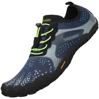 SAGUARO Barfußschuhe Herren Barfuss Schuhe Damen Barfussschuhe Outdoor Sport Zehenschuhe Fitnessschuhe rutschfest Traillaufschuhe Navy Blau,Gr.44 - 44 EU