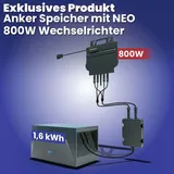 Anker SOLIX Solarbank E1600 Solarspeicher 1600Wh mit Growatt NEO-800M-X Wechselrichter WIFI und Anschlusskabel