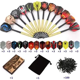 Sinwind Dartpfeile Set mit Kunststoffspitze, 12 Stück Softdart