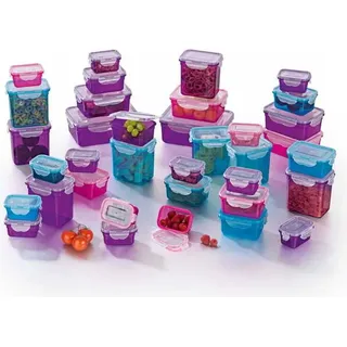 GOURMETmaxx Frischhaltedosen klick-it 72-tlg. lila/pink/türkis | Lila/Rosa/Türkis