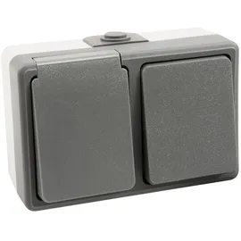 McPower Kombi-Dose 250V IP44 grau/schwarz