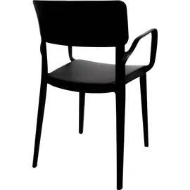 Essentials Gartenstuhl ESSENTIALS "Wing", schwarz, B:54cm H:82cm T:55cm, Kunststoff, Polypropylen, Stühle, Gartenstuhl, schwarz, Stapelstuhl Kunststoff