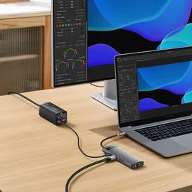 Baseus Metal Gleam 8in1 USB-C zu 3x USB 3.1 + HDMI + USB-C PD + RJ45 + microSD/SD