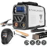 STAHLWERK Schweißgerät Elektroden ARC 200 MD Digital – 200 A, ohne Schutzgas, kompakt, leicht, MMA, E-Hand, Lift-TIG-Funktion, Überhitzungsschutz