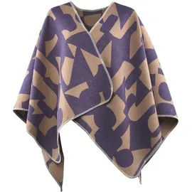David Fussenegger Poncho 'abstrakt' 70 x 140 cm Viola 70x140cm von David Fussenegger